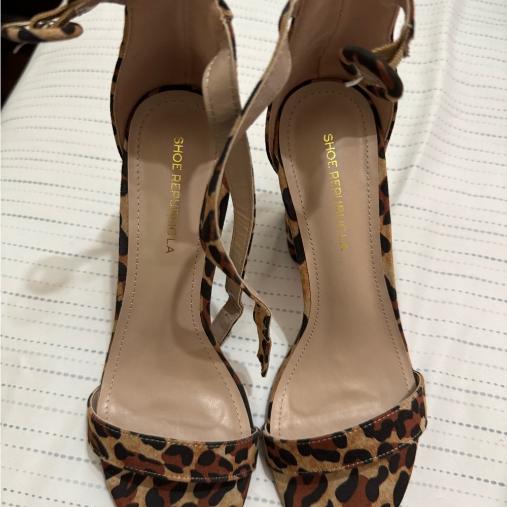 Shoe Republic LA Leopard Print Women's Heels